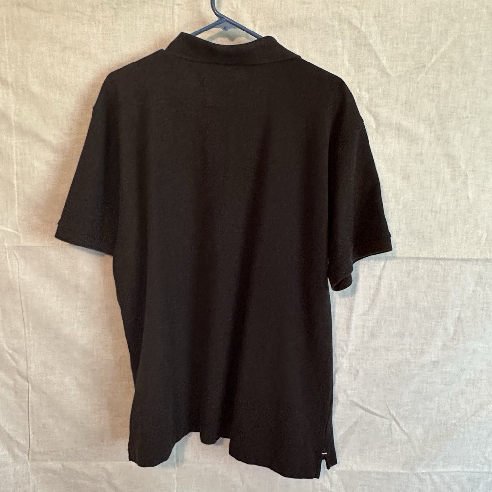 Nautica Men's XXL True Deck Shirt Short Sleeve Pique Polo Black Cotton - Picture 2 of 13